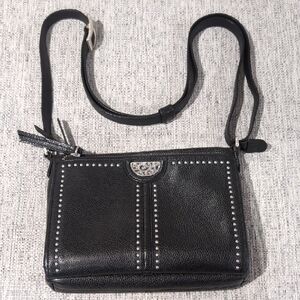 Brighton Black Studded Crossbody Bag